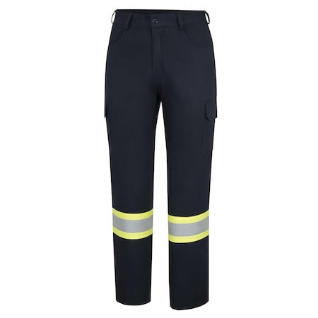 Oberon Hi-Vis FR/Arc-Rated 7.5 oz  88/12 Safety Cargo Pants, StarTech Tape, Navy, 30x32 ZFJ219-30X32